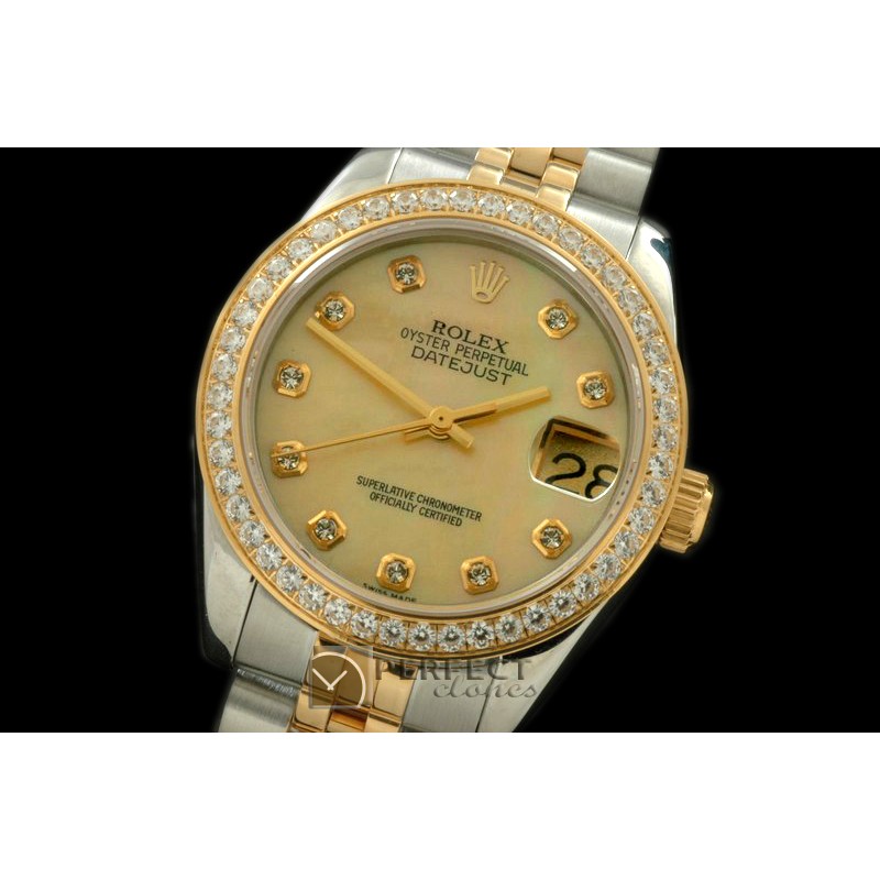 RDJmT00226D SS/YG Jubilee MOP Gold Diamond 2836