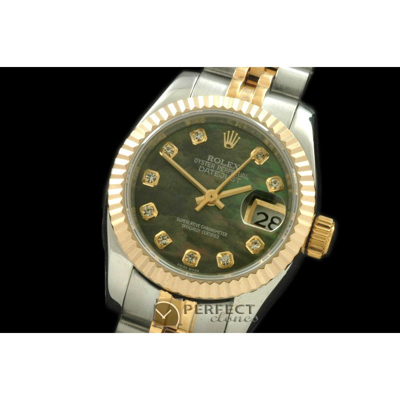 RDJLT00225 SS/YG Jubilee MOP Green Diamond Swiss Eta 2671-2