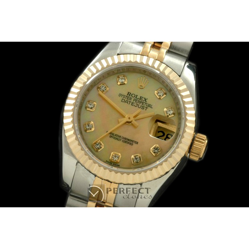 RDJLT00226 SS/YG Jubilee MOP Gold Diamond Swiss Eta 2671-2