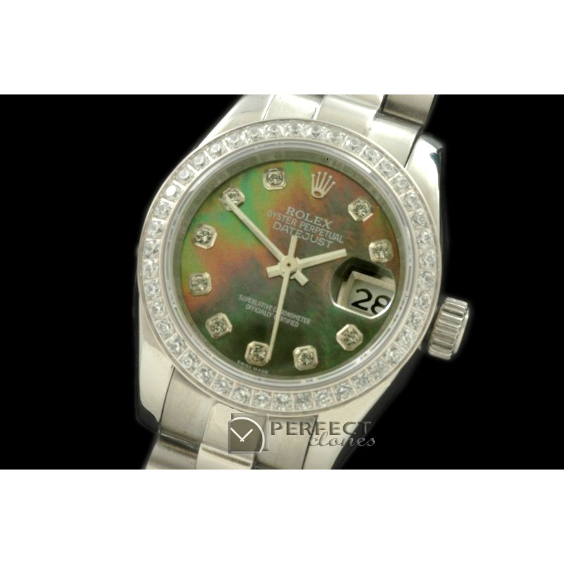 RDJLS00425D SS President MOP Green Diamond Swiss Eta 2671-2