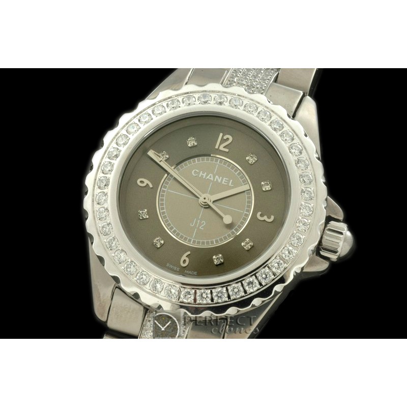 CHA-CM-3004D J12 Chromatic Men TI/CER Grey Jap Quartz/Boxset
