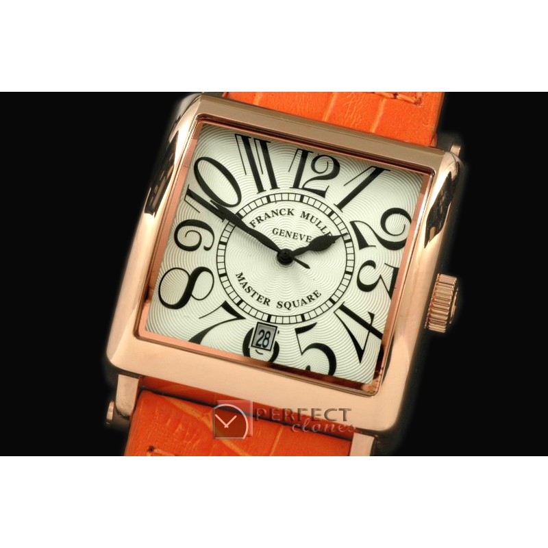 FMMSQ01006 Men Master Square RG/LE Wht Jap Quartz