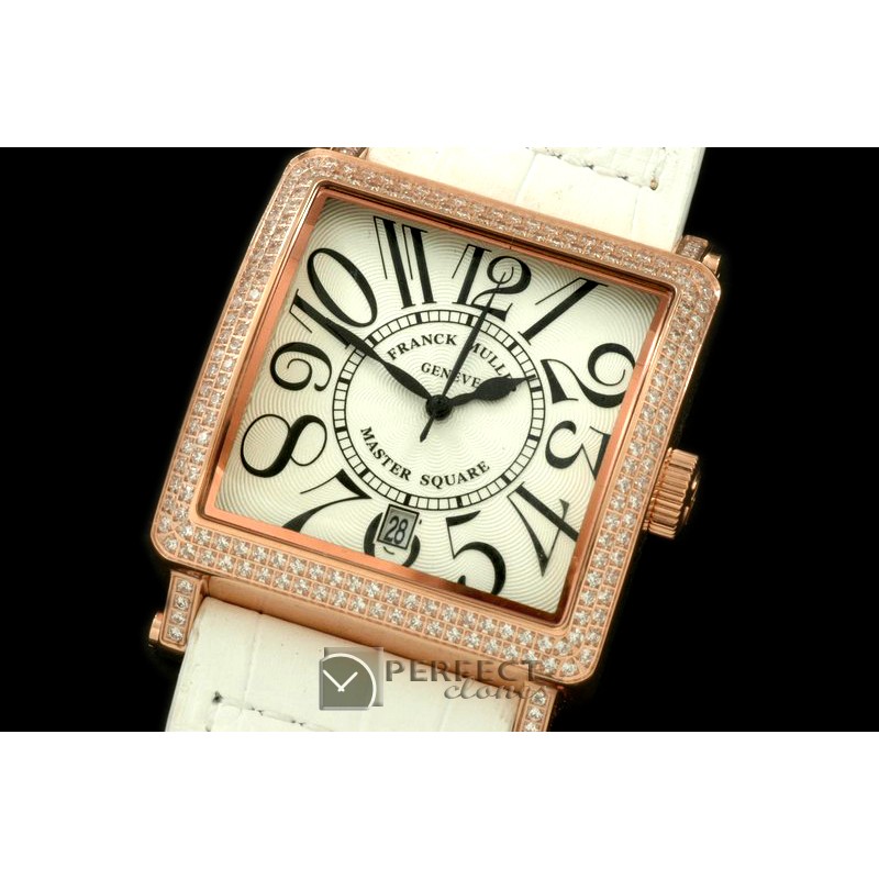 FMMSQ01006D Men Master Square RG/LE Wht/Diam Jap Quartz