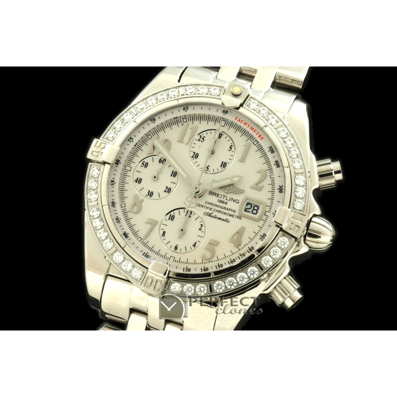 BLEVB10011 Chronomat Evo SS White Num A-7750 28800