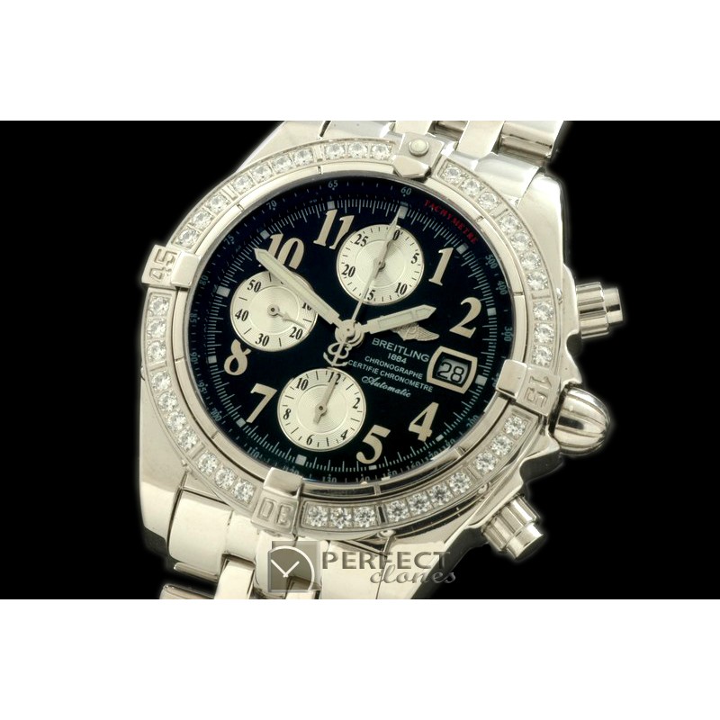 BLEVB10012 Chronomat Evo SS Black Num A-7750 28800