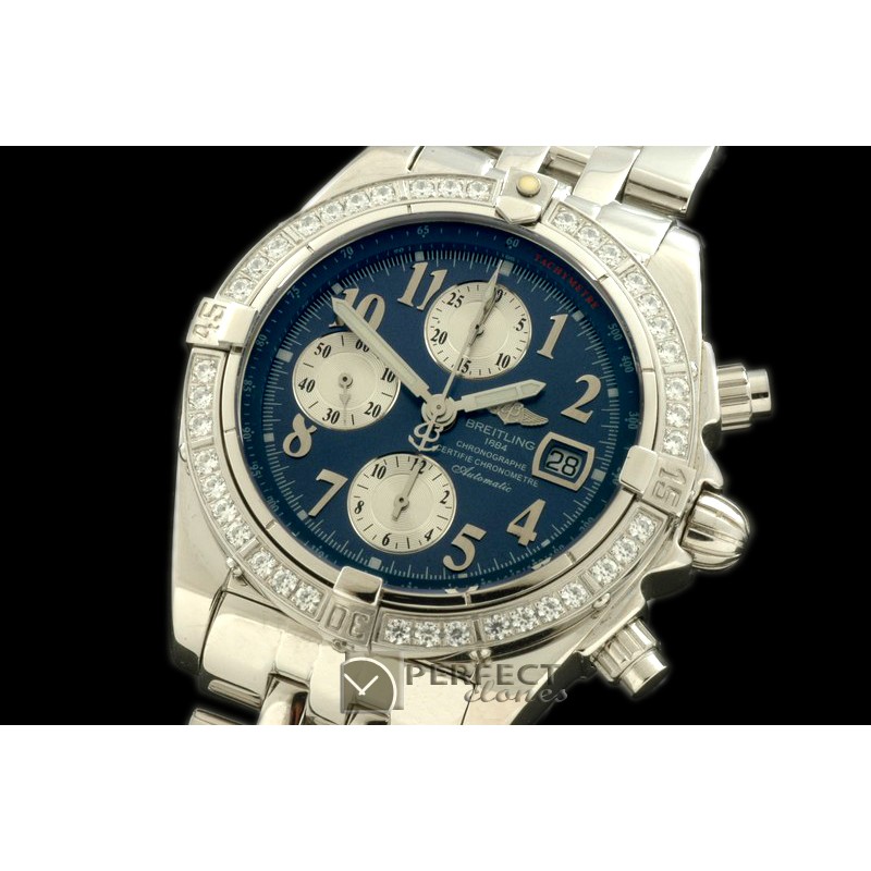 BLEVB10013 Chronomat Evo SS Blue Num A-7750 28800
