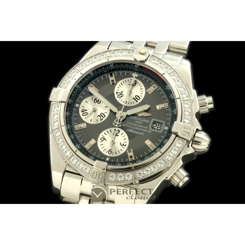 BLEVB10004 Chronomat Evo SS Grey Sticks A-7750 28800
