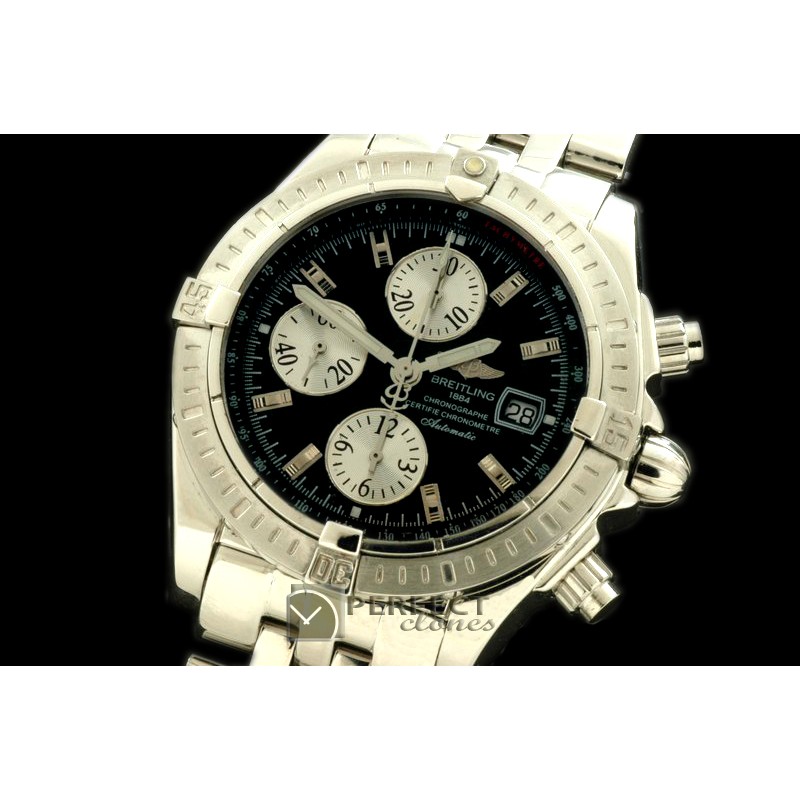 BLEV00102 Chronomat Evo SS/SS Black Sticks A-7750 28800