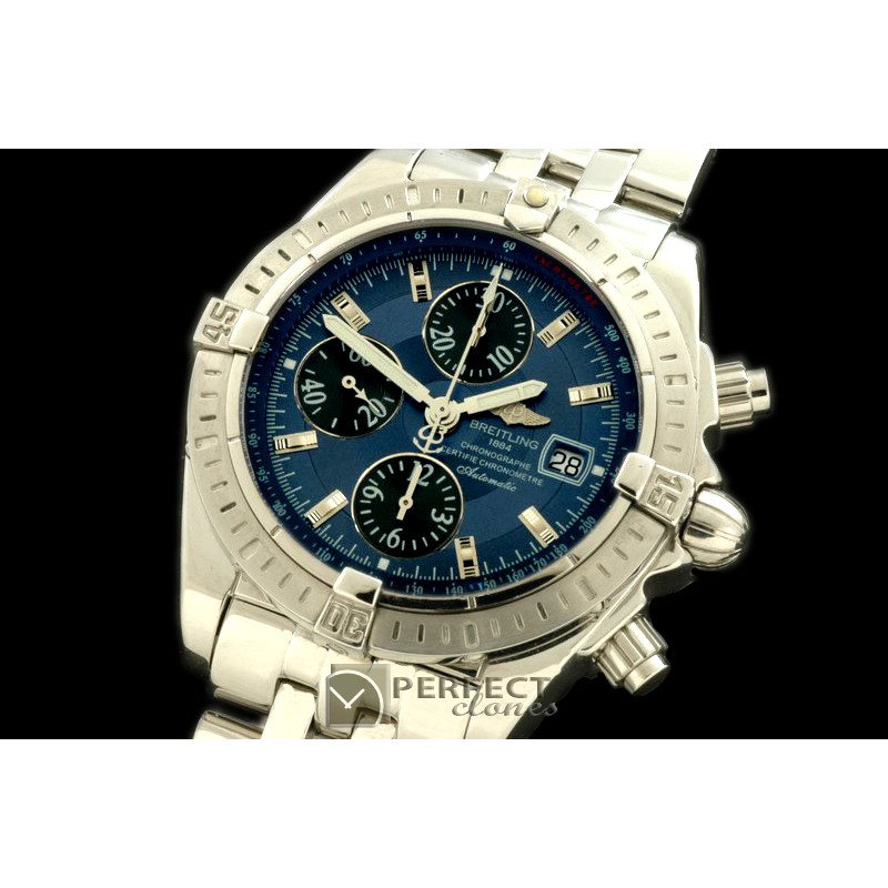 BLEV00103 Chronomat Evo SS/SS Blue Sticks A-77528800