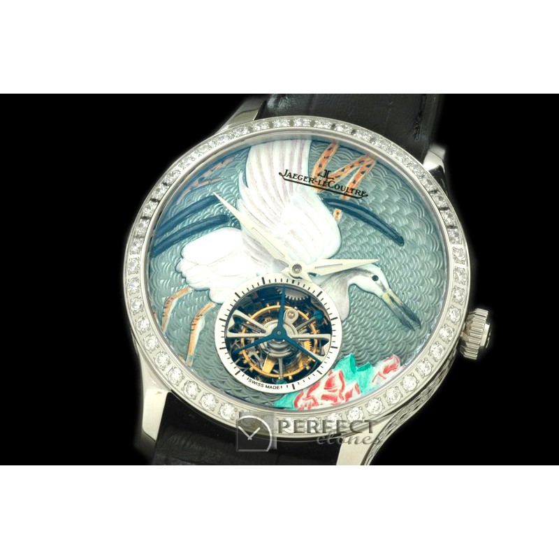 JL00062A Porcelian Crane Tourbillon SS/LE Green Flying Tourbillo