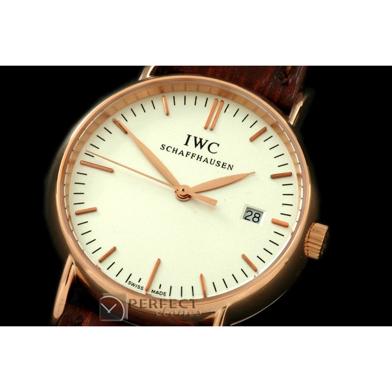 IWPTL10011 Portifino Ladies RG/LE White Sticks Swiss Qtz