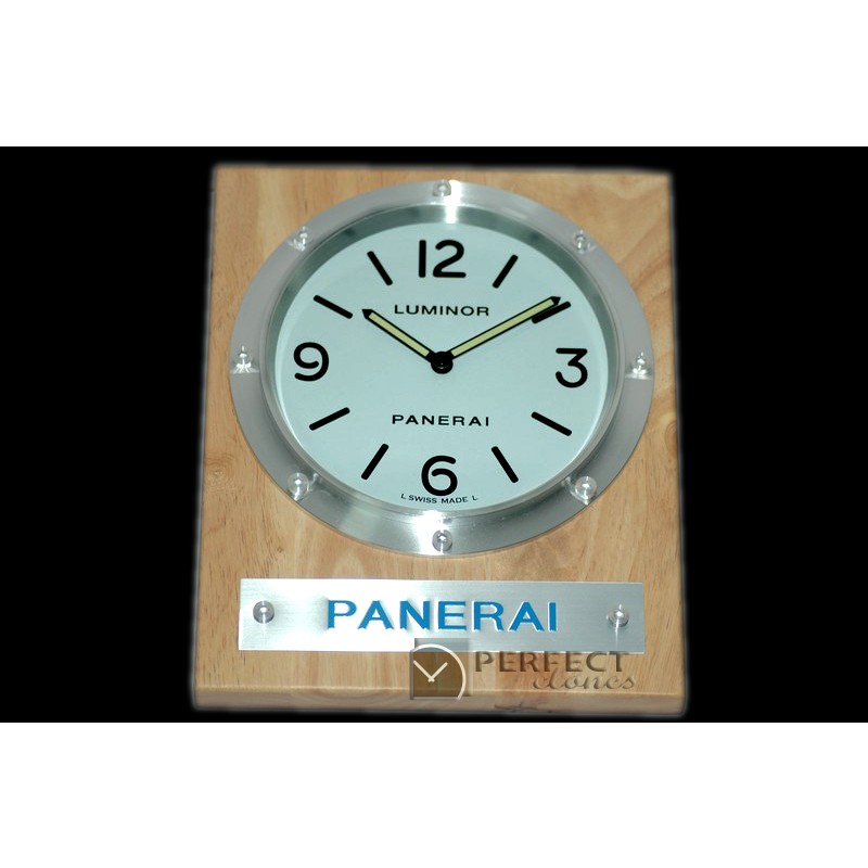 PNC25511 Pam 255 Style Wall Clock White/Beech Finish Swiss Qtz