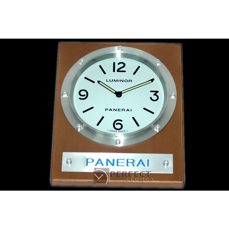 PNC25513 Pam 255 Style Wall Clock White/Cherry Finish Swiss Qtz