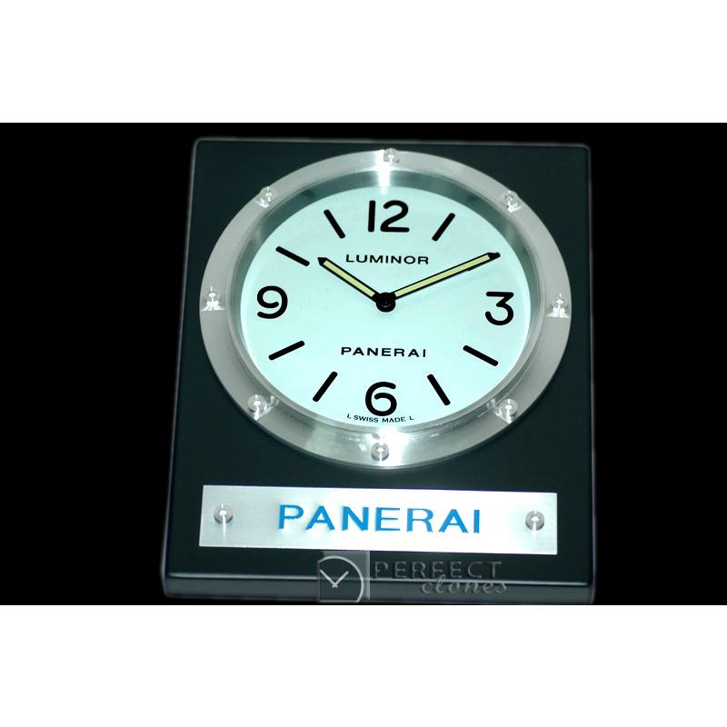 PNC25515 Pam 255 Style Wall Clock White/Black Finish Swiss Qtz