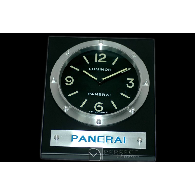 PNC25516 Pam 255 Style Wall Clock Black/Black Finish Swiss Qtz