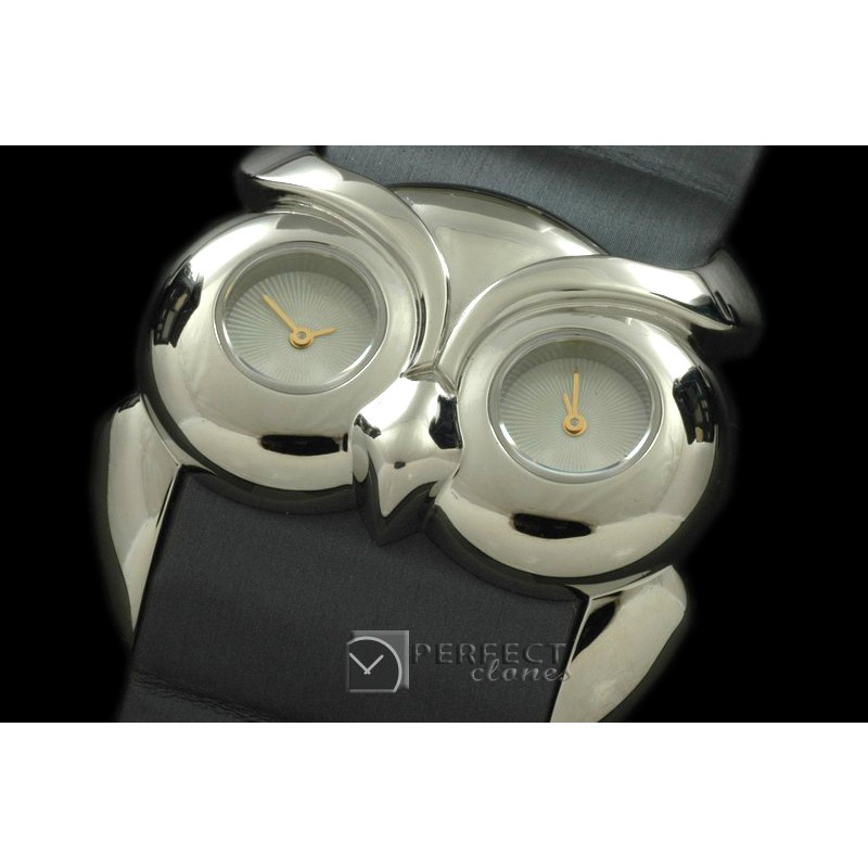 CPOWL10001 Owl Watch Ladies SS/ST White Swiss Qtz