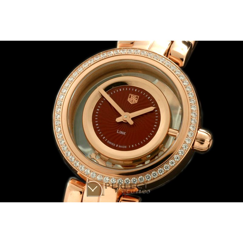 TGLL00223D 2012 Link Ladies RG/RG/Diam Brown S-Qtz