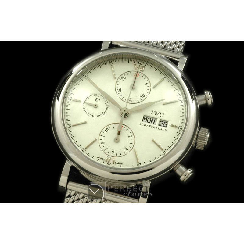 IWPT00011S Portofino Chronograph V2 SS/ME White A-7750 28800bph