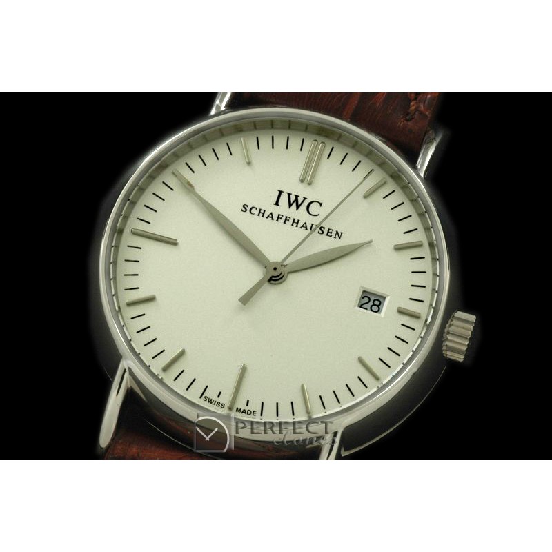 IWPTL10001 Portifino Ladies SS/LE White Sticks Swiss Qtz