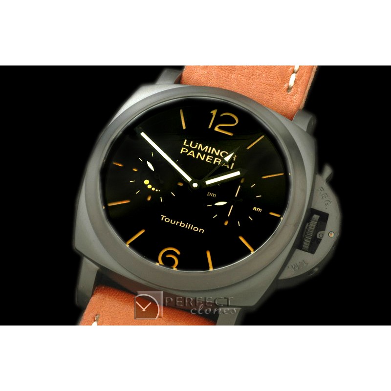 PN39601 Pam 396 195Tourbillon GMT PVD/LE Black Asian 23J