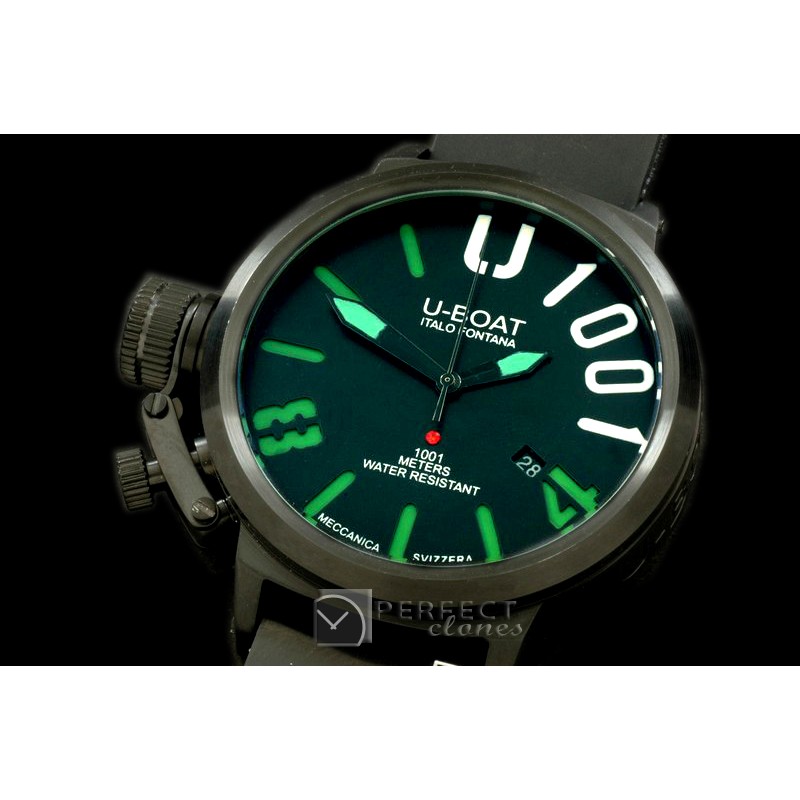 UB1001-035 Classico U1001 PVD/RU Blk/Green Asian 2813 21J