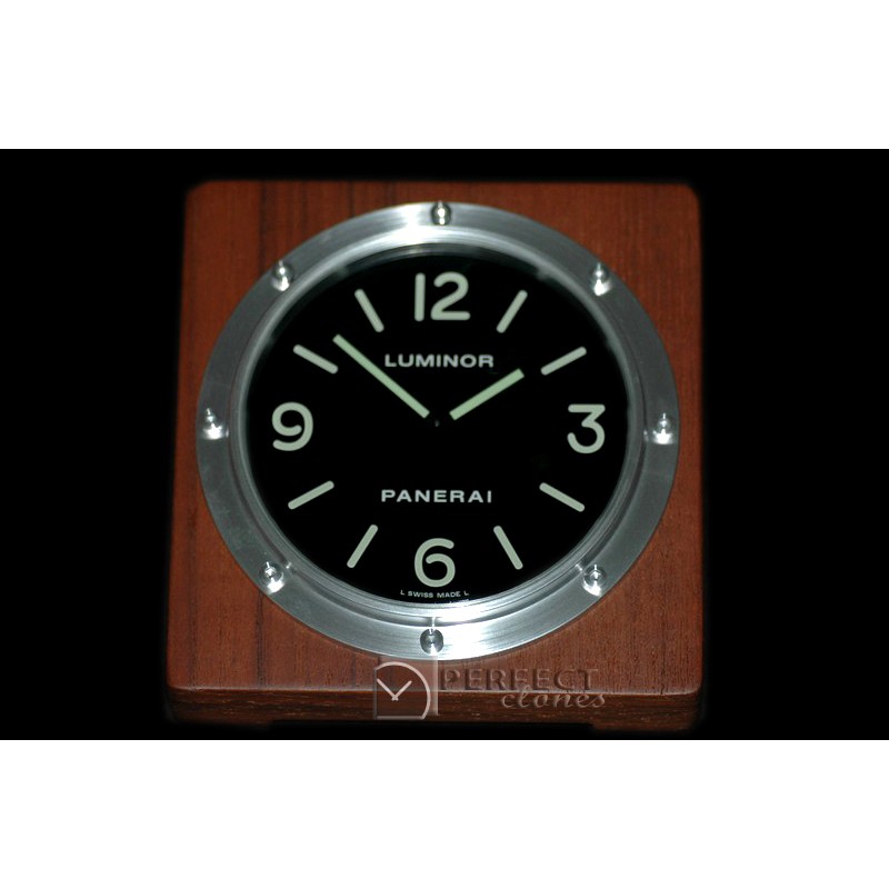 PNC25401 Teakwood Table Clock Pam 254 Swiss Quartz