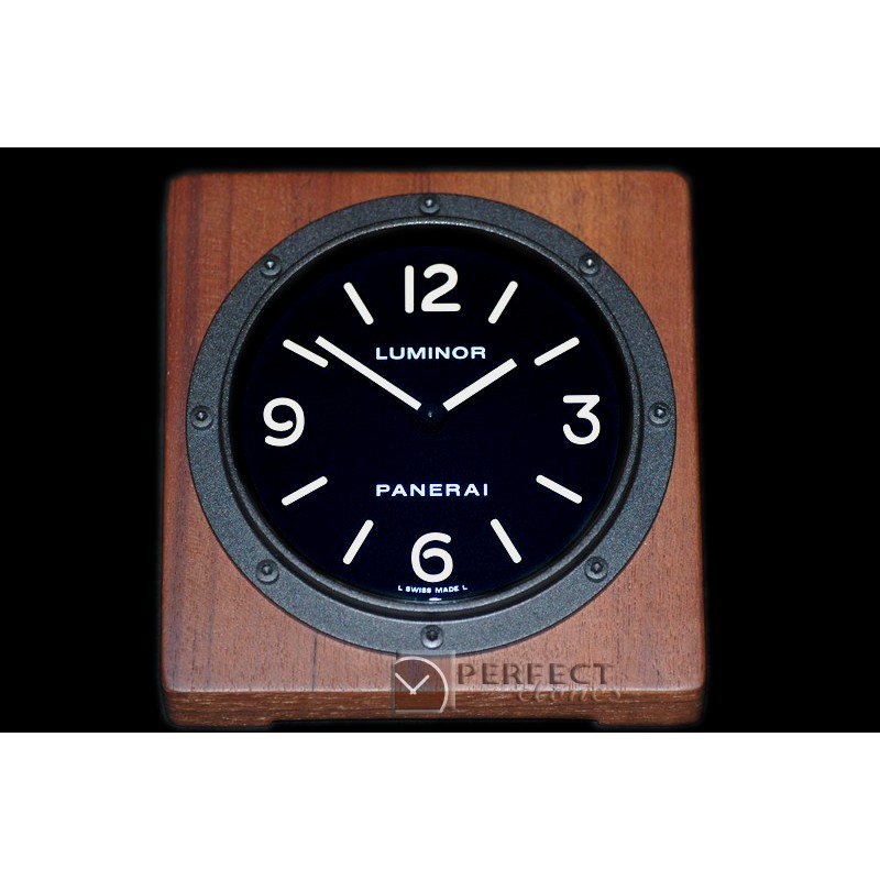 PNC25402 Teakwood Table Clock Pam 254 Swiss Quartz