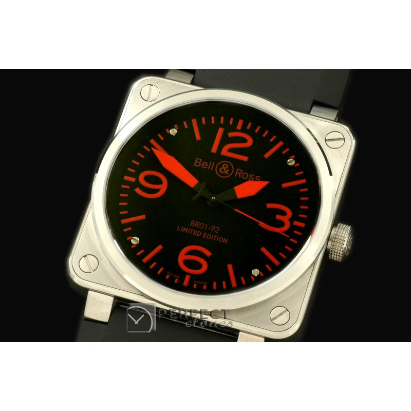 BO-019204 BR01-92 Automatic SS/RU Black/Red A-2836