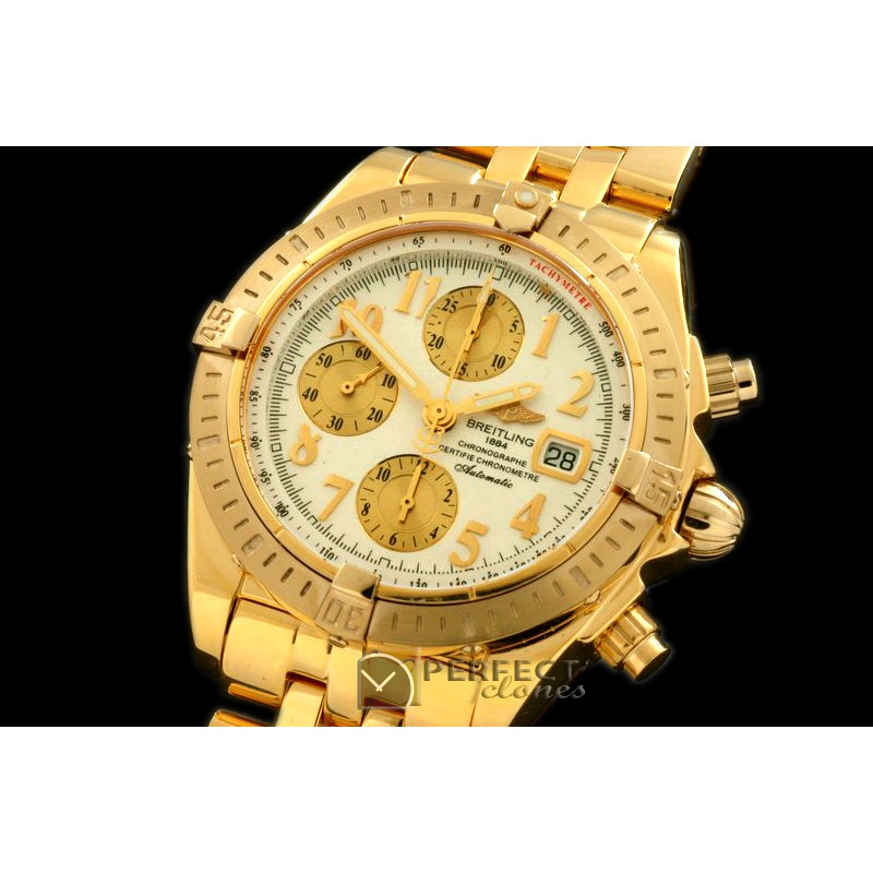BLEV00311 Chronomat Evo YG/YG White Num A-77528800