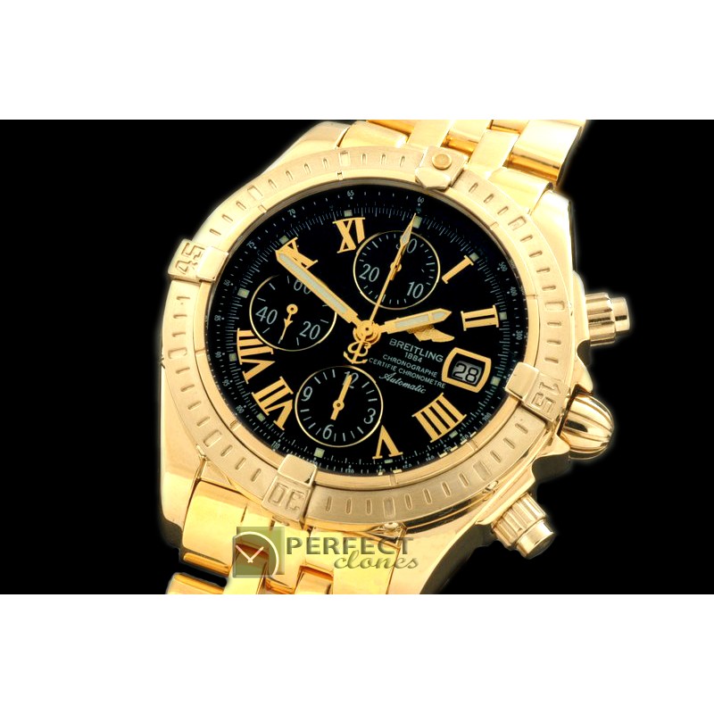 BLEV00322 Chronomat Evo YG/YG Black Roman A-77528800