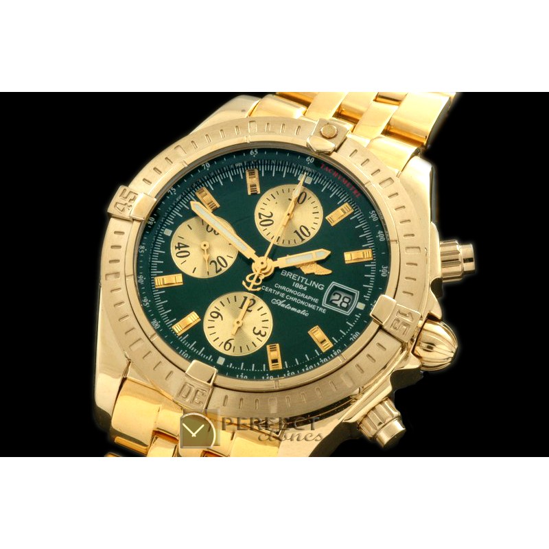 BLEV00306 Chronomat Evo YG/YG Green Sticks A-77528800