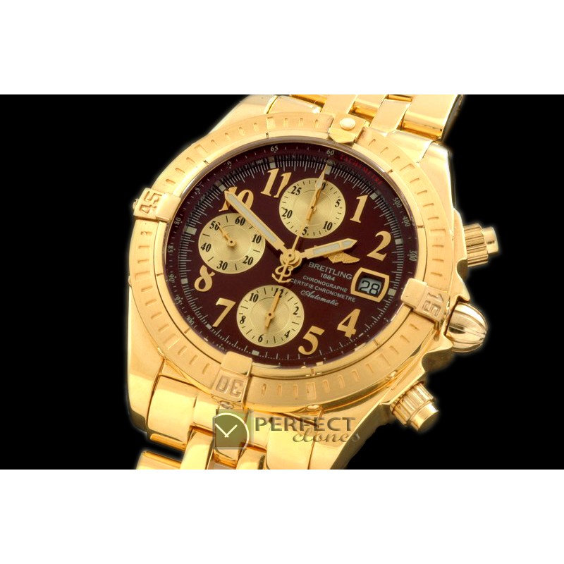 BLEV00315 Chronomat Evo YG/YG Brown Num A-77528800