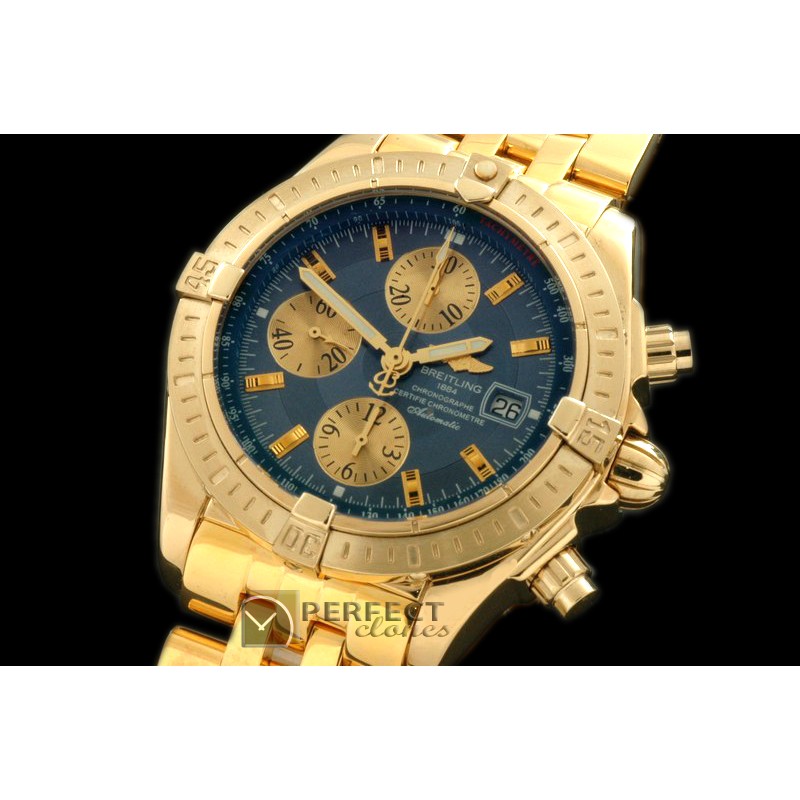 BLEV00303 Chronomat Evo YG/YG Blue Sticks A-77528800