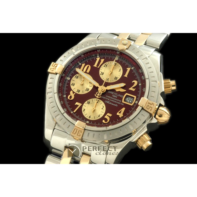 BLEV00215 Chronomat Evo SS/YG Brown Num A-77528800