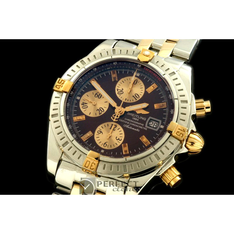 BLEV00205 Chronomat Evo SS/YG Brown Sticks A-77528800