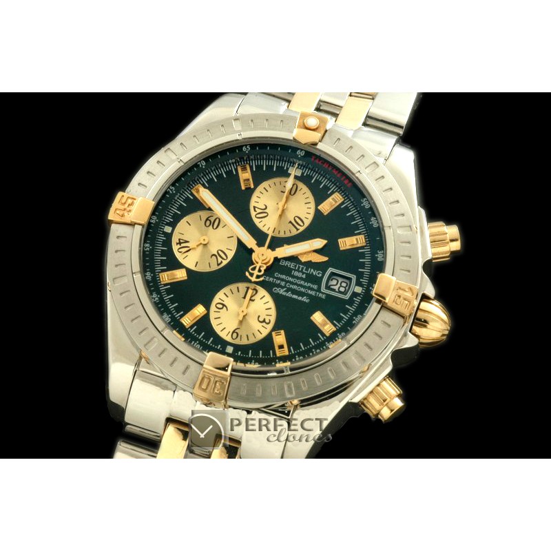BLEV00206 Chronomat Evo SS/YG Green Sticks A-77528800