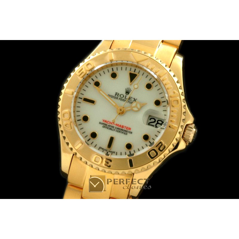 RYMIDF00111 Yachtmaster Mid YG White Asian 2813 21J