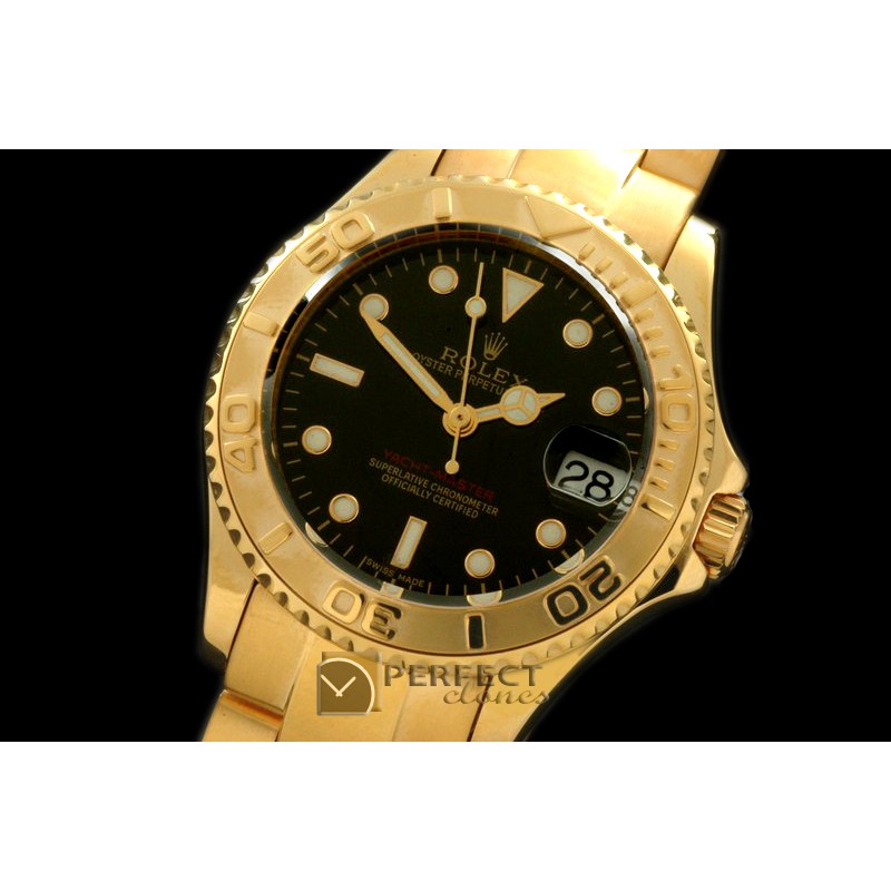 RYMIDF00112 Yachtmaster Mid YG Black Asian 2813 21J