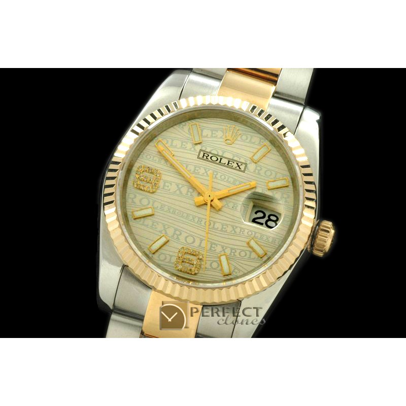 RDJMT00011A SS/YG TT Champagne Asian Eta 2836/3135- Real Diamond