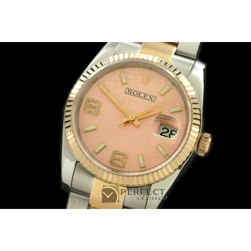 RDJMT00014 SS/YG TT Salmon Swiss Eta 2836/3135-Real Diamonds