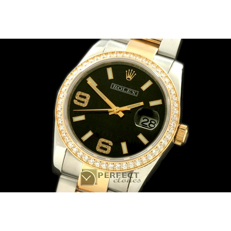 RDJMT00115D SS/YG TT Black Asian 2813 - Real Diamonds