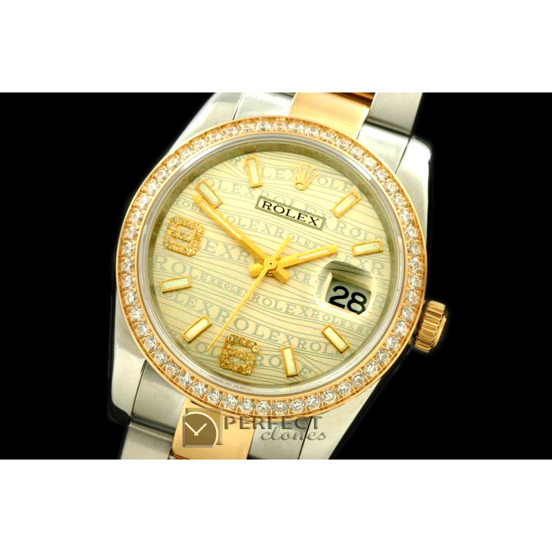 RDJMT00111D SS/YG TT Champagne Asian 2813 - Real Diamonds