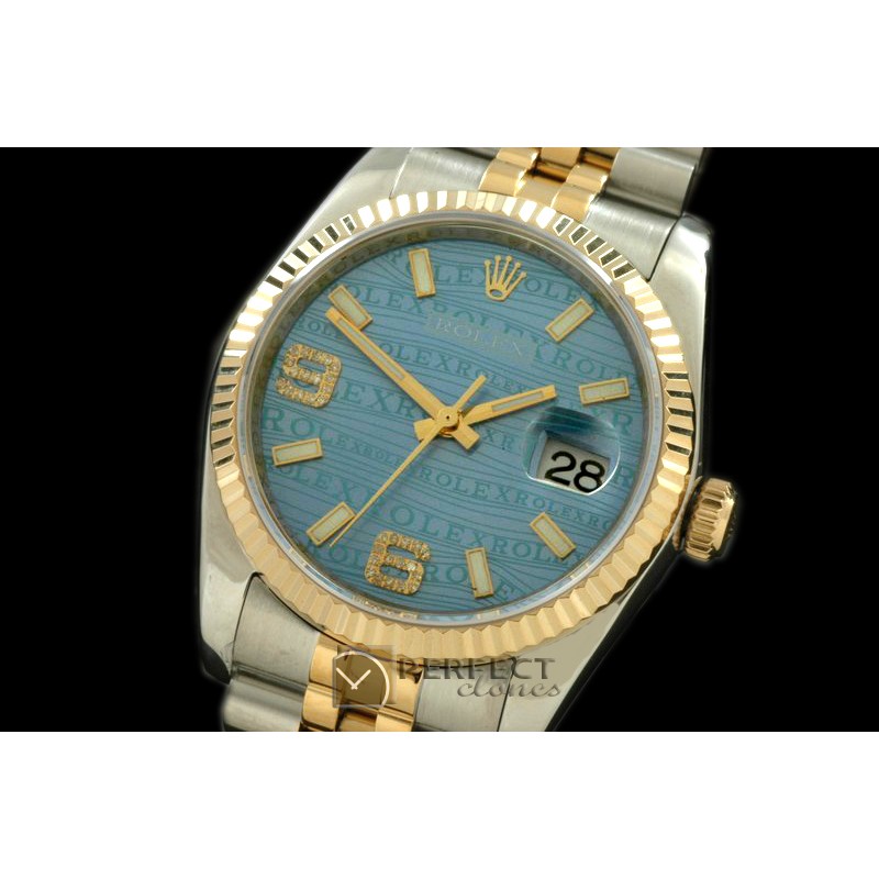 RDJMT00152 SS/YG TT Blue Asian 2813 - Real Diamonds