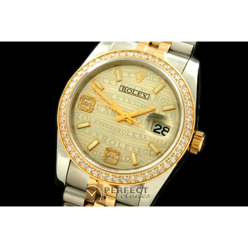 RDJMT00151D SS/YG TT Champagne Asian 2813 - Real Diamonds