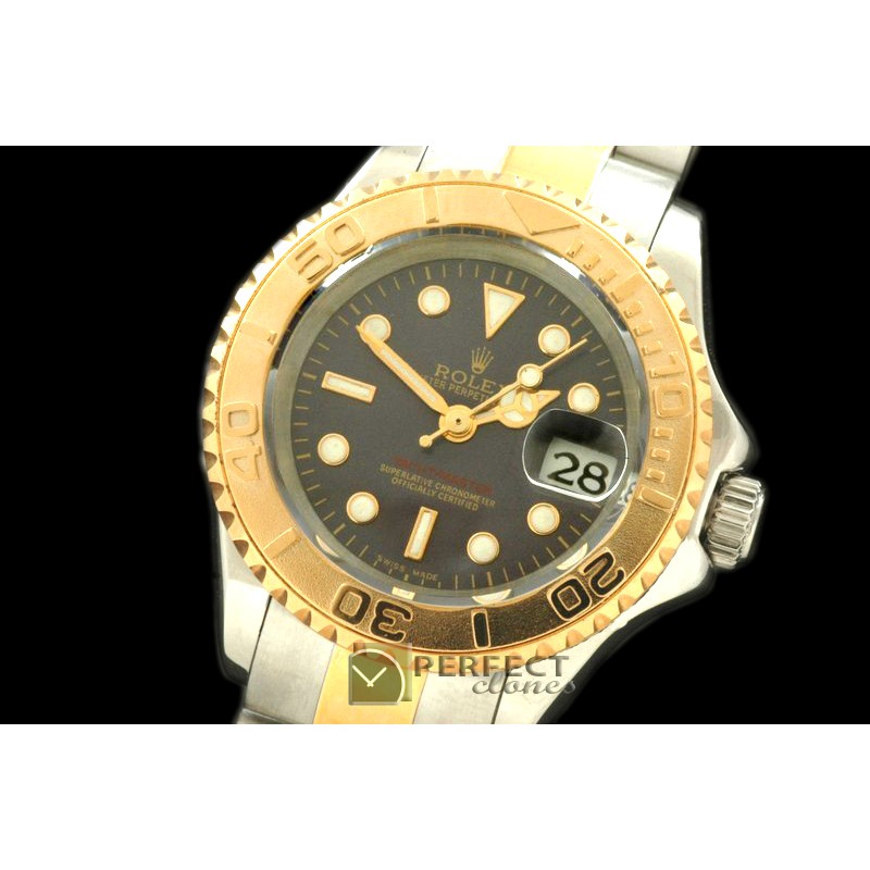 RYMLDT00013 Yachtmaster Lady SS/YG Grey Swiss Eta 2671