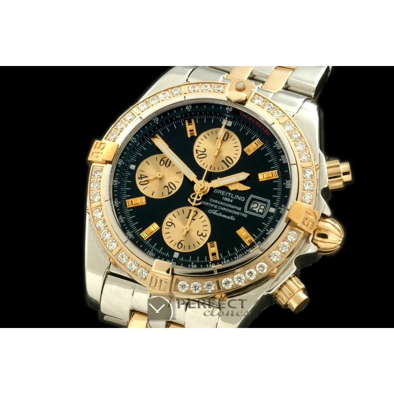 BLEVB00202 Chronomat Evo SS/YG Black Sticks A-77528800