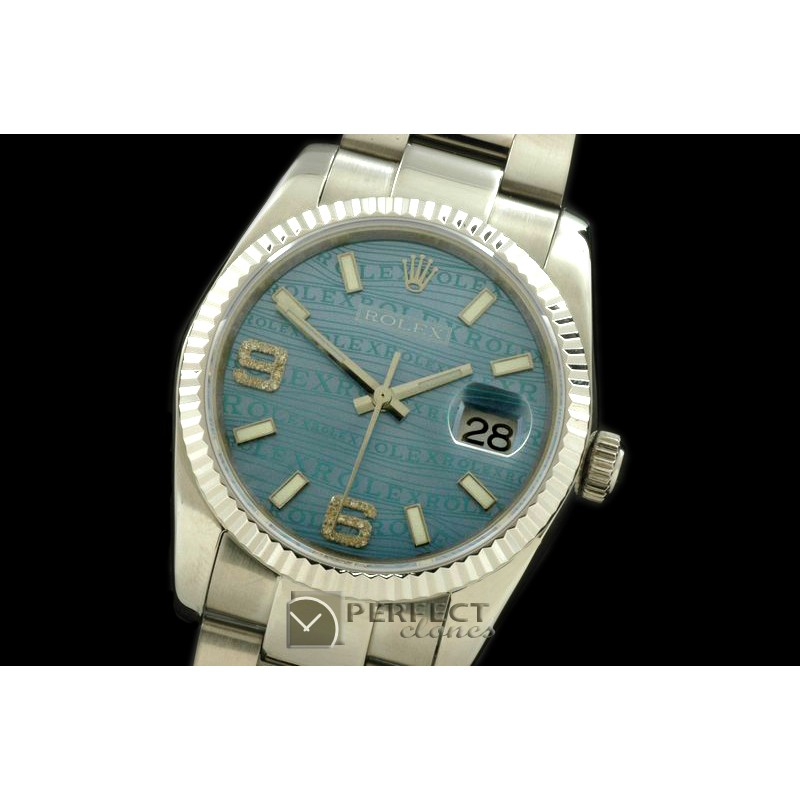 RDJMS00012 SS/SS OYS Blue Swiss 2836 - Real Diamonds