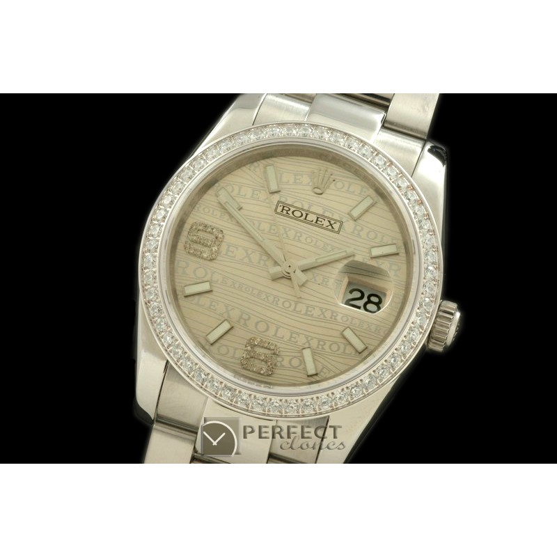 RDJMS00011D SS/SS OYS Silver Swiss 2836 - Real Diamonds