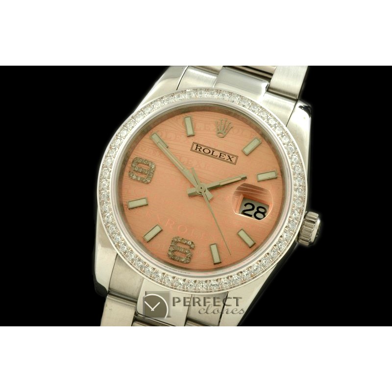 RDJMS00054D SS/SS OYS Khaki Asian 2813 - Real Diamonds
