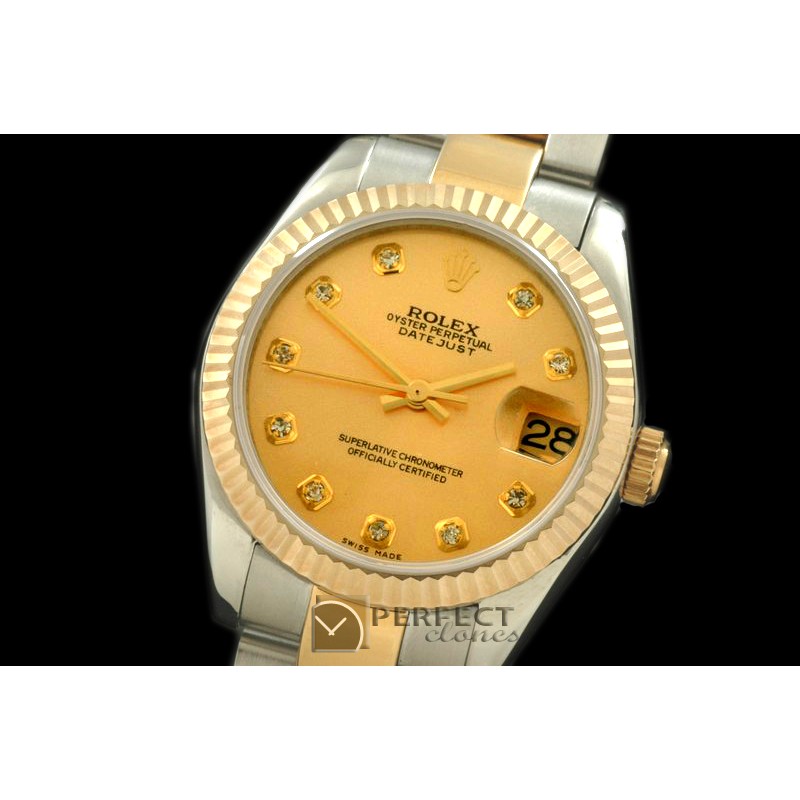 RDJmT10002B SS/YG Oyster Gold Diam Swiss 2688/2355